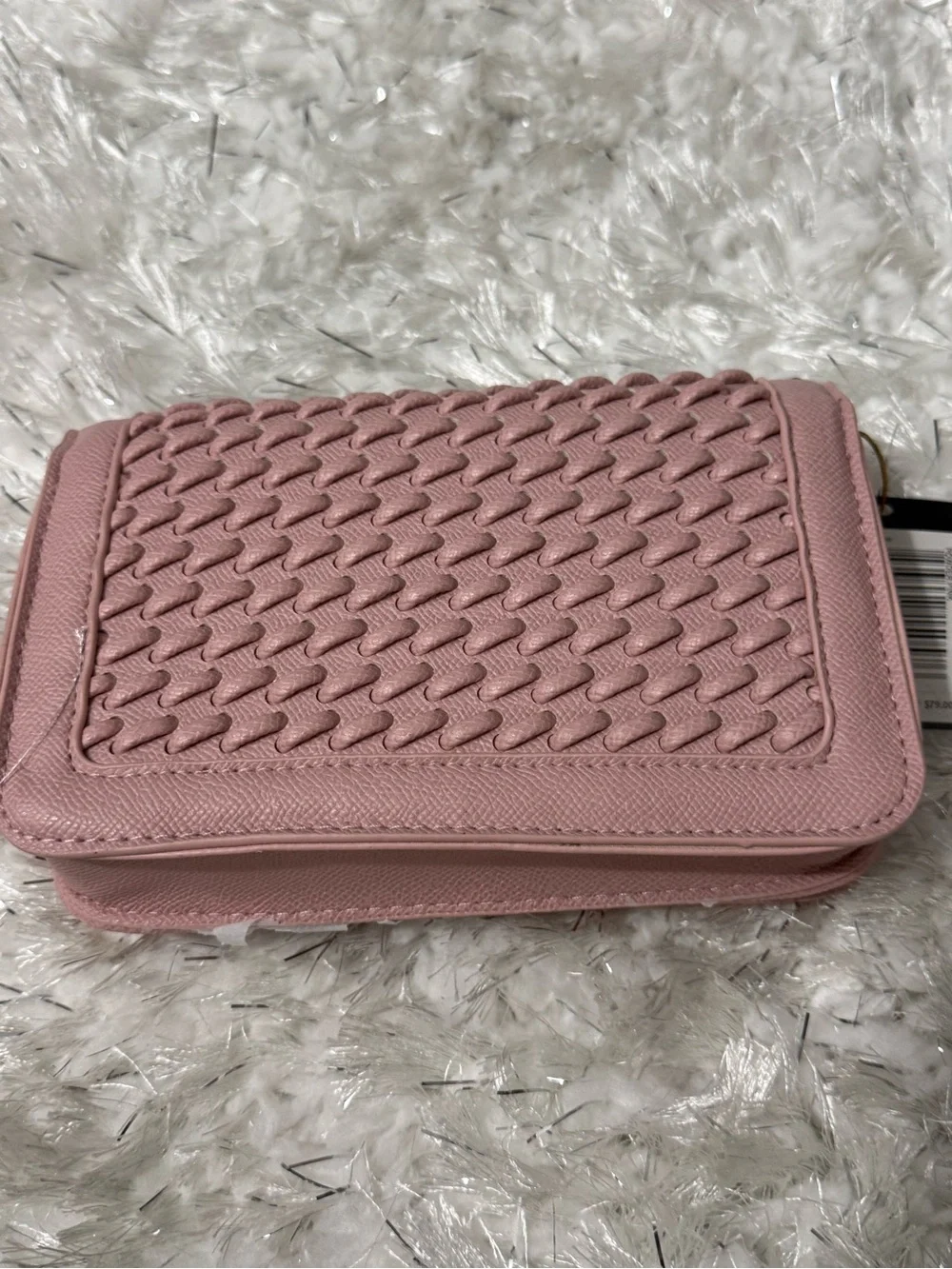 bebe Quilted Dusty Pink Wristlet Clutch with Gold Logo